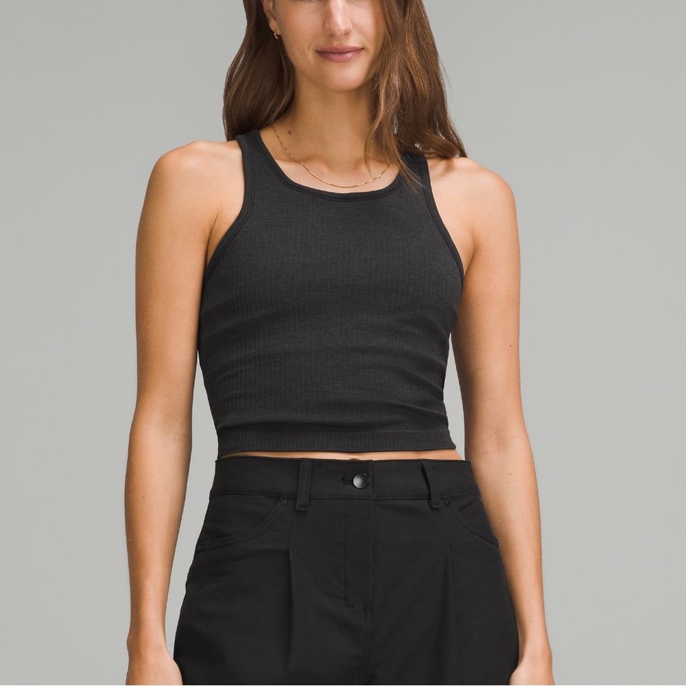 Lululemon Ebb to Street Cropped Tank in Black